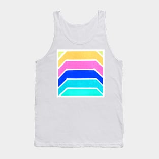 Inverted Rainbow Geometric Abstract Acrylic Painting I Tank Top